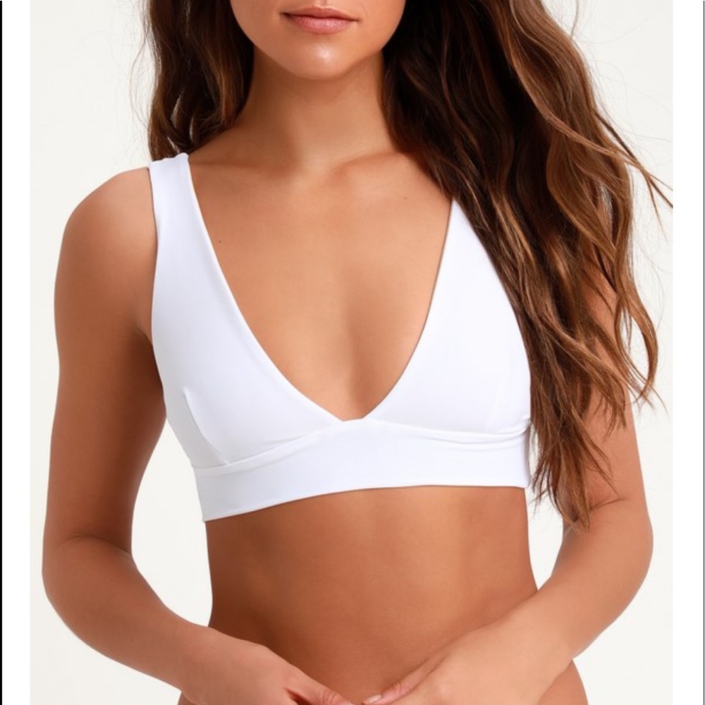 Lulu’s Daniella White Bikini Top S